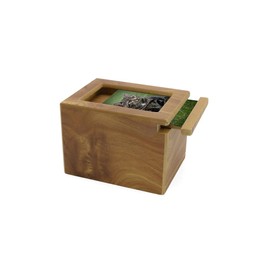 Near & Dear Pet Memorials MDF Photo Urn, 25 Cubic Inch, Natural Finish