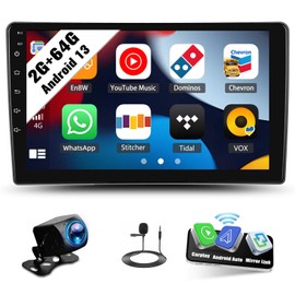 SIXWIN Android Car Stereo for Opel Zafira/Antara/Astra 2006-2010 with Wireless CarPlay Android Auto Mirror Link 2G+64G 9 Inch Touchscreen Bluetooth GPS Navigation WiFi FM Backup Camera MIC