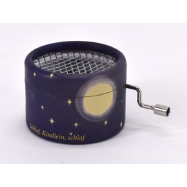 Voggenreiter Music box 1287 "Sleep, Kindlein, Schlaf", high-quality music box with quality musical mechanism and hand crank, robust and child-friendly housing