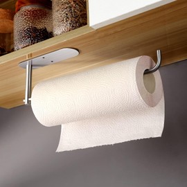 YIGII Portarrollos de Papel de Cocina, Acero Inoxidable Sus 304 Papel de Baño Portarrollos, Autoadhesivo Toallero de Pared de Papel Plateado