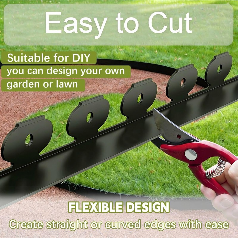 98Ft 3IN Landscape Edging,Garden Edging Border Kit with 150pcs Metal