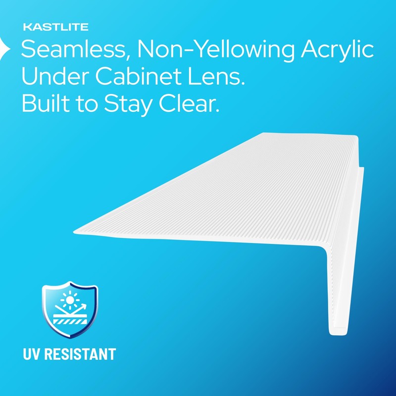 KASTLITE Linear Under Cabinet Light Cover Replacement | White Ribbed