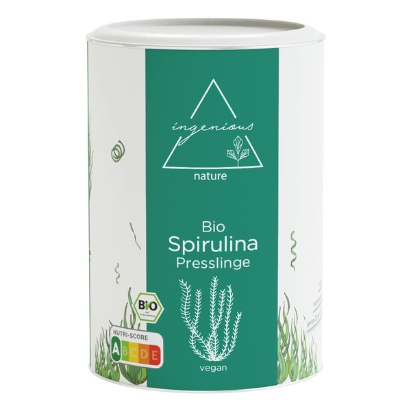 ingenious nature® Organic Spirulina Pellets – 1000 Pellets 500 mg Each – No Additives (500 g)