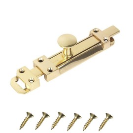 TERF® Heavy Duty Brass Door Bolt 100mm [4''] Surface Mounted Sliding Durable Door Lock Bolts Ideal for Securing Internal External Doors and multi Purpose Use - 100mm