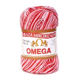 OMEGA NO.6 [70grs] by Omega - Soft Yarn 100% Mercerized Cotton Yarn - Color 39 Carnation Hues 885
