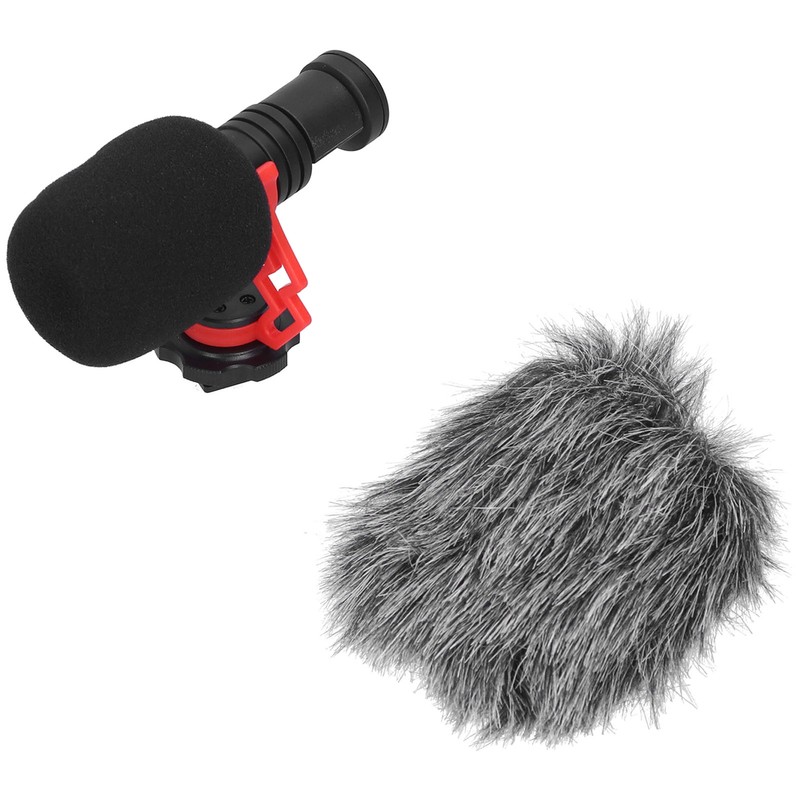 Portable Phone Microphone Vlogging Equipment Microphone Kit with LED Light
