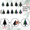 JarThenaAMCS 120Pcs Christmas Tree Scratch Paper Rainbow DIY Scratch Art