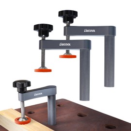 RUITOOL Bench Dog Clamp，3/4"（19mm）Holdfast Dog Hole Clamp，Adjustable MFT Table Aluminum Alloy Securing Down Clamps for Woodworking Tools - 2 Pack