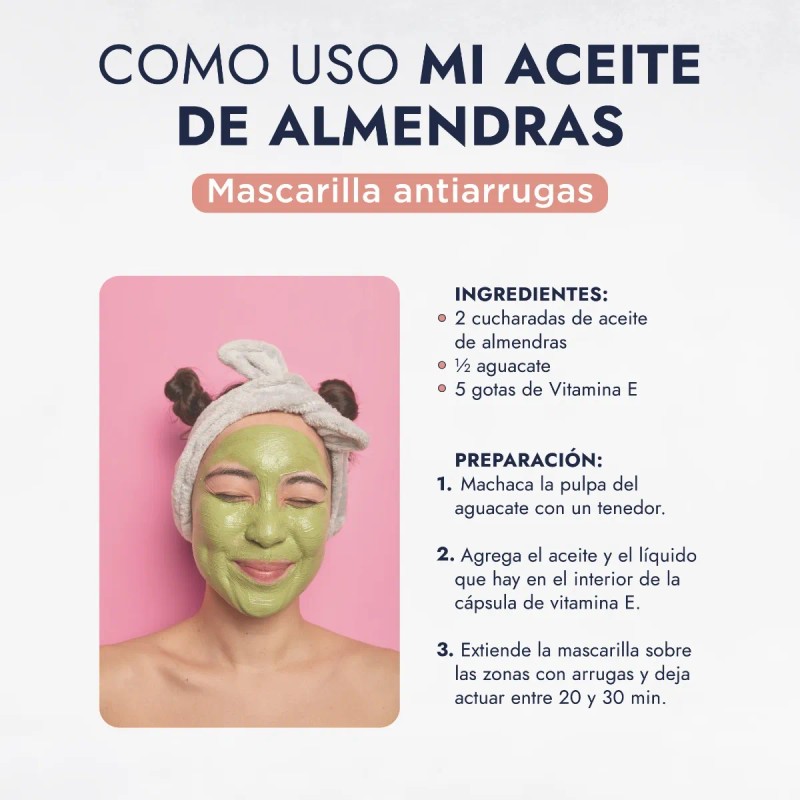 Aceite De Almendras Dulces, Uso Cosmético, Ideal para piel cabello