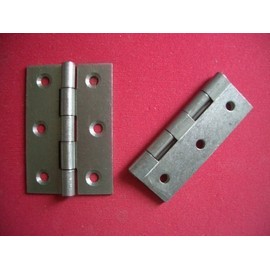 2 x 65mm 2.5" Inch Steel Self Colour Door Butt Hinges