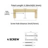 BUKOBYHE 10 Pack 3 Inch (76mm) Brushed Brass Kitchen Cabinet
