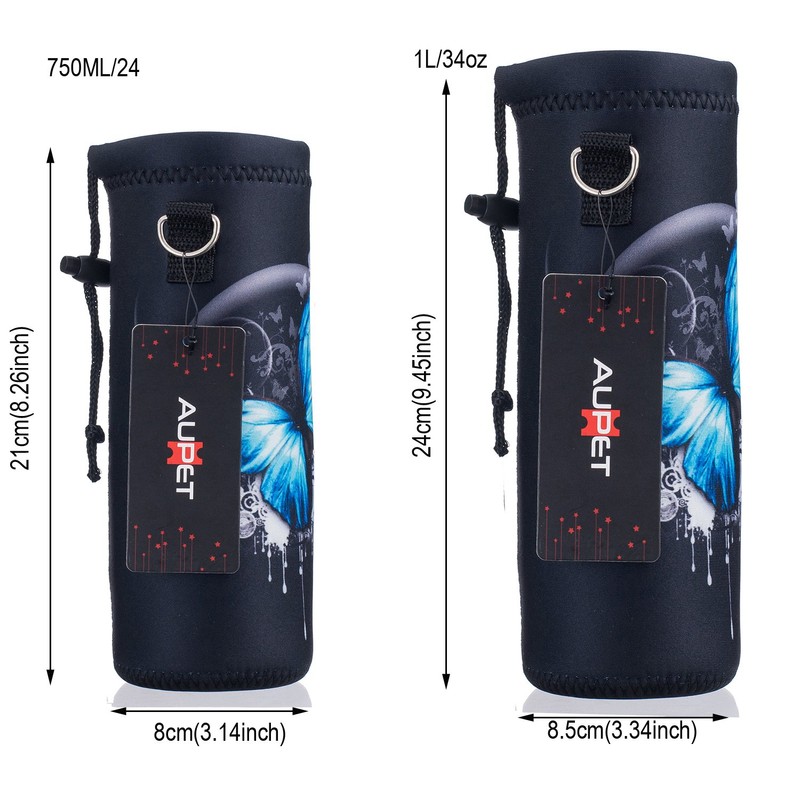 AUPET Water Bottle Carrier,Insulated Neoprene Water Bottle Holder Bag Case