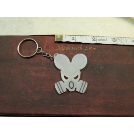 Mad Bunny Gas Mask Glow In The Dark Key Chain
