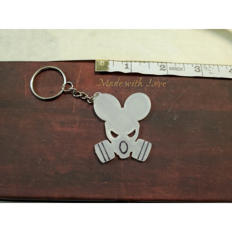 Mad Bunny Gas Mask Glow In The Dark Key Chain