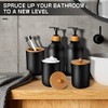 Juego de Baño Accesorios 5Pcs, Negro Accesorios para Baño con