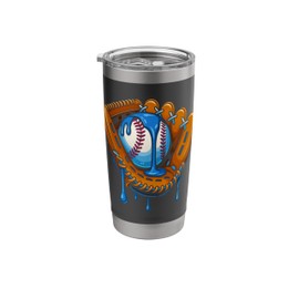 Baseball Ice Cream Dripping Glove Drip Baseball Catcher Kids Stainless Steel Insulated Tumbler