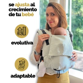 Amarsupiel - Ergonomic Baby Carrier for Newborns - Comfortable and Easy to Adjust - Cotton Sling for Newborns - Organic and Breathable - Children's Backpack (Mint)