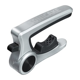 SONICAKE Guitar Capo, Guitar Metal Clip Zinc Alloy Clamp for 6 String Acoustic Electric Classcial Guitars Bass Ukulele Mandolin Banjo, Guitar Accessories