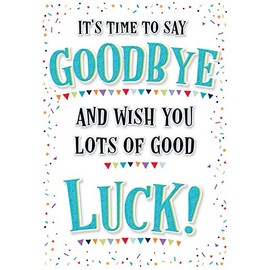 Modern Goodbye & Goodluck Card - 7 x 5 inches - Piccadilly Greetings, A11850
