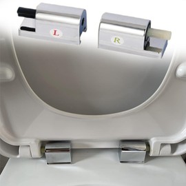 Replacement for Traditional and Modern Toilet Hinges with Soft Close Function, Toilet Seat Hinges, Soft Close Toilet Fittings, Fixing Kit, Replacement for Soft Close Hinges