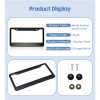 Unbranded Durable 2PCS Black Stainless Steel Universal USA License Plate