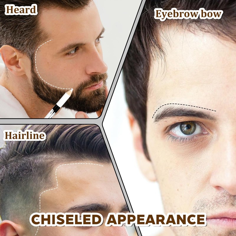 LXUEJIE 12 Pcs Barber Pencil with 2 Sharpener, Magic Hairline