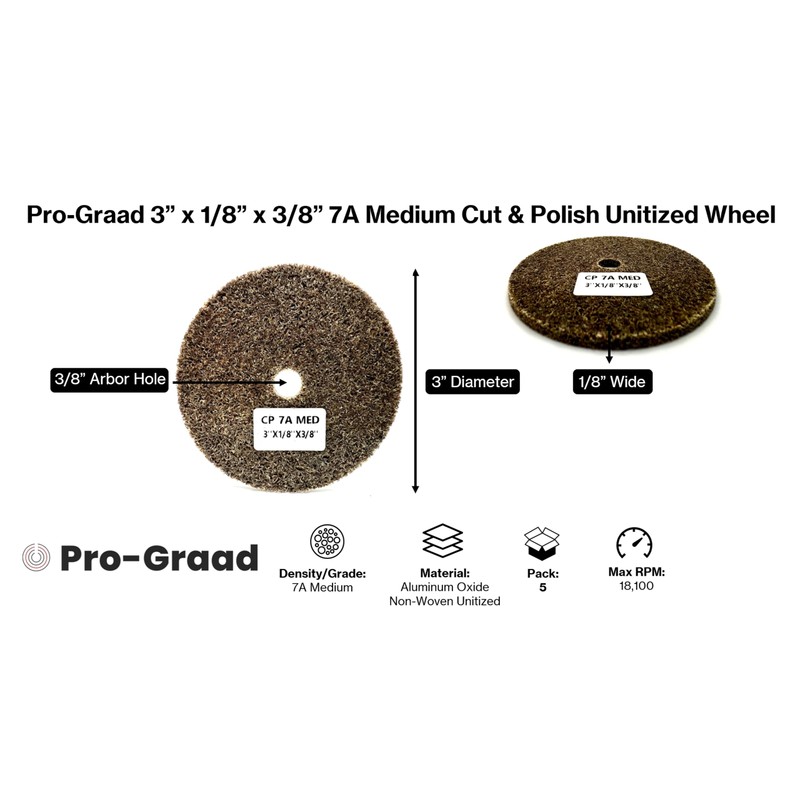 Pro-Graad 5 Pack 3” x 1/8” x 3/8” 7A MED