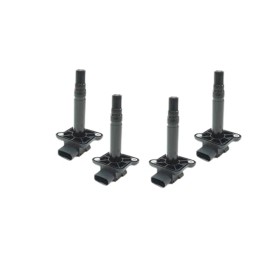 PARTSIMPORT 4 Ignition Coils With Spark Plug Connector Set for VW BEETLE JETTA GOLF PASSAT