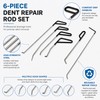 6-Piece Paintless Dent Repair Tool Set for Cars – Steel
