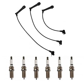 TRQ Ignition Kit Spark Plugs Spark Plugs Wire Set Compatible with 1998-2005 Lexus GS300 2001-2005 IS300