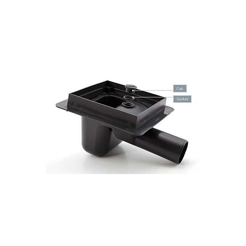 Sewerage Plastic Floor Ground Drain with Black Round Pattern Grid