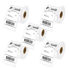 Cruxer Compatible with DYMO 30256 Thermal Direct Shipping Label Printer Paper 300 Labels/roll 2-5/16" x 4" White Standard Shipping Labels for 300 310 320 330 400 Duo 450 Twin Turbo Label Printers 5X