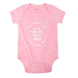 New Dad Gift Cute Baby Girl Clothes Funny Sayings You Can Do This Dad Baby Onesie Pink Baby Diapershirt (CN-Q-NPK,3-6M)