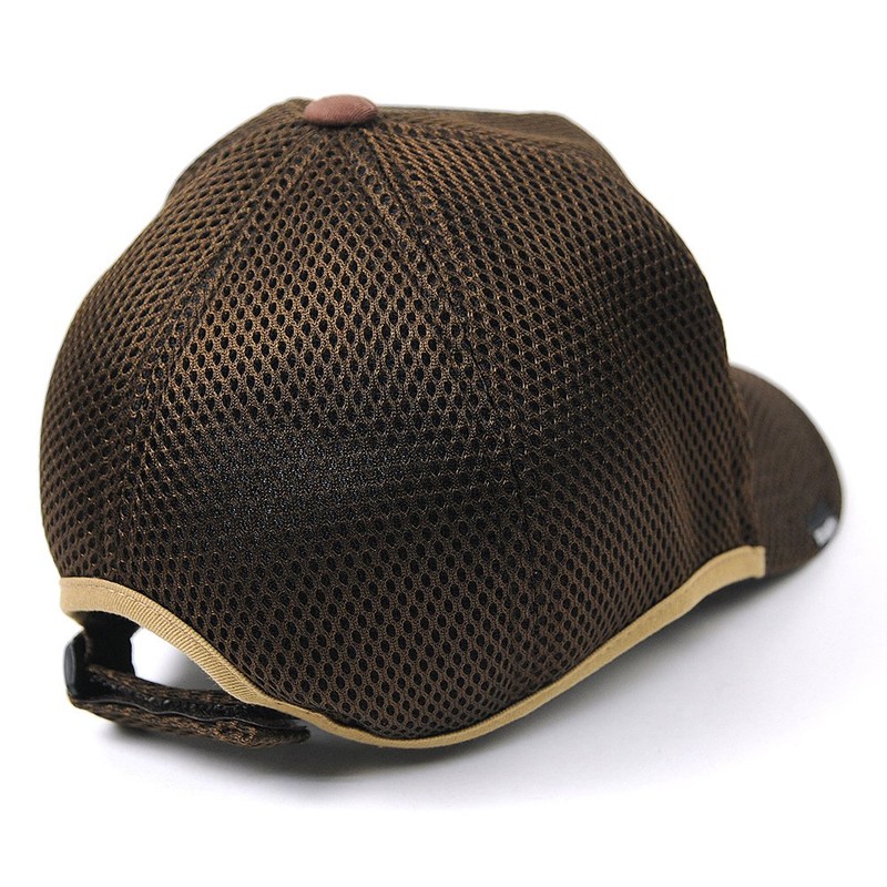 Big Watch Plain Round Mesh Cap, Braun