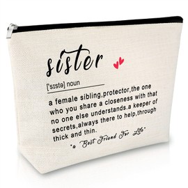 Makeup Bag Gift for Women - Sister & Friend Birthday, Christmas & Graduation Gift - Travel Cosmetic Pouch