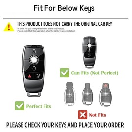 OVIOBOER For Benz Key Fob Cover with Keychain, White Soft TPU Key Case Shell Full Protection for 2017-2021 E-Class 2018-2021 S-Class 2019-2021 A-Class C-Class G-Class Smart Remote Key (For Benz B)
