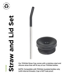 Klean Kanteen Straw and Lid Set for Wide Bottles, 1 EA