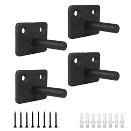 Floating Shelf Brackets 2 Inch Heavy Duty Hidden Shelving Brackets for Floating Wood Shelves Hardware Rod with 3/8 Diameter,4 Pack Solid Steel Blind Shelf Supports with Screws