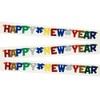 Unique Metallic New Year Jointed Banner - 4' | Multicolor