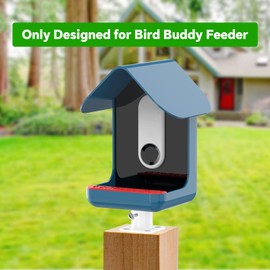 Nakucholy Metal Deck & Fence Mount Adapter Designed for Bird Buddy Smart Bird Feeder with Camera – Durable Metal Post Mount Base Outdoor Weatherproof for Backyard Garden