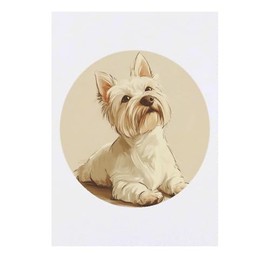 'Westie Dog Laying Down' Temporary Tattoo - Water Resistant, Skin-Safe, Non-Toxic Transfer (TO00082851)