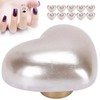10pcs Heart Beads Imitation Pearls Beads Nail Art Decoration DIY