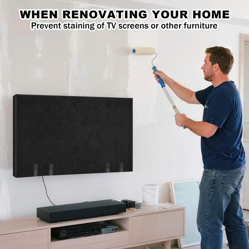 TV Cover for Moving 60"-65" TV Screen Protector Cover and