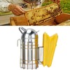 Pointed Beehive Smoker with Heat Protection Board Stainless Steel Bee