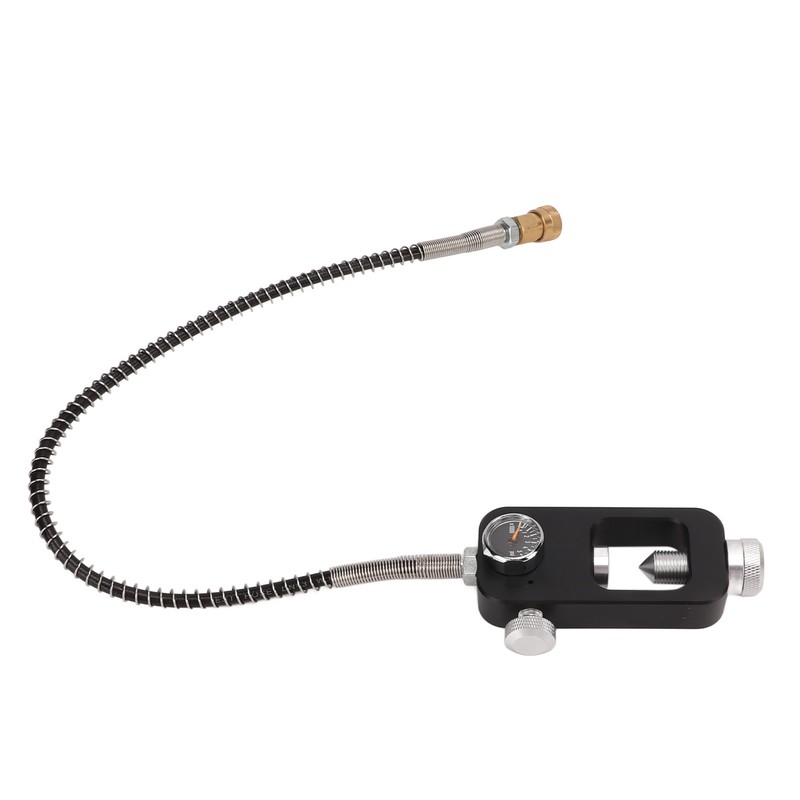Diving Tank Refill Adapter with Gauge Hose Aluminium Alloy Durable