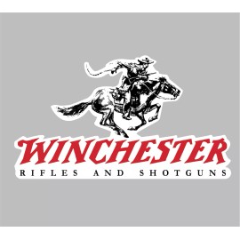 Wilson Graphics Inc. Winchester Rifles and Shotguns Vinyl Decal 4" tall x7" wide - Indoor/Outdoor