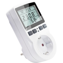 KETOTEK Energy Cost Meter, Electricity Meter for Socket with 11 Monitoring Modes, 3680 W, Current Meter with Overload Protection, Current Cost Meter, Power Meter Electricity Analyzer LCD