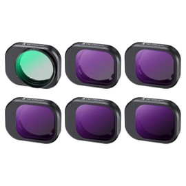 K&F CONCEPT Mini 4 Pro ND Filter Set, Polarising Filter, 6 Pieces CPL, ND8, ND16, ND32, ND64, ND128 Filter Compatible with DJI Mini 4 Pro