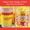 Leakproof, Super Durable 32oz Disposable Popcorn Bucket Tubs 50 Pack.