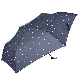 Nifty Colors 1812NV Folding Umbrella, Gradient Heart Carbon Lightweight Mini 55